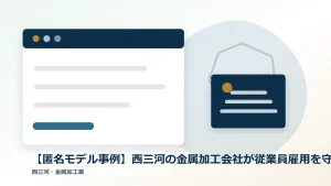 【匿名モデル事例】西三河の金属加工会社が従業員雇用を守った事業承継のアイキャッチ画像