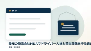 愛知の物流会社M&Aでドライバー人材と荷主関係を守る進め方のアイキャッチ画像