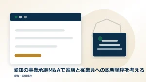 愛知の事業承継M&Aで家族と従業員への説明順序を考えるのアイキャッチ画像